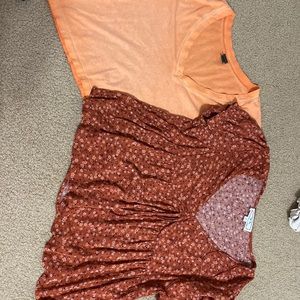 Target crop top and hippie rose top